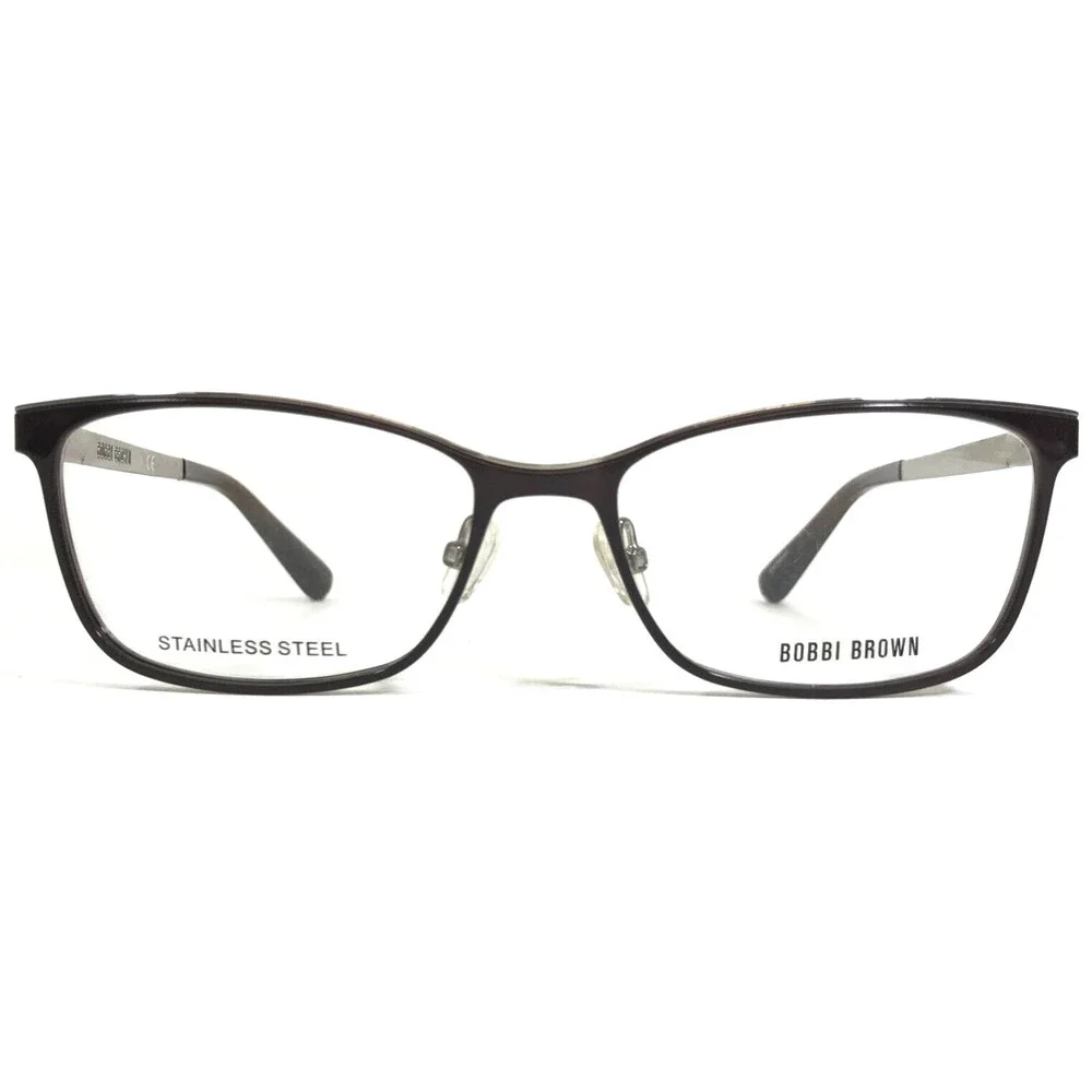 Bobbi Brown Eyeglasses Frames THE MALLORY JHN Brown Silver Cat Eye 52-16-135